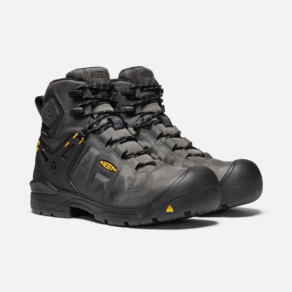 Botas de Trabajo Keen Mexico Negros - Hombre Dover 6\" Wp (Carbon-Fiber Toe) - RW3185926